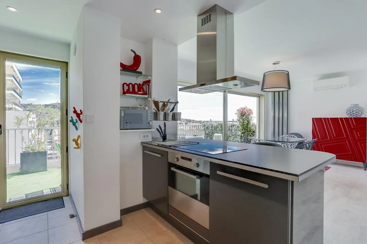 Immogroom - Apartment With Terrace - Ac - Parking Cannes